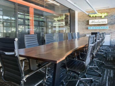 conference-room-furniture 14 chairs around a large conference room table