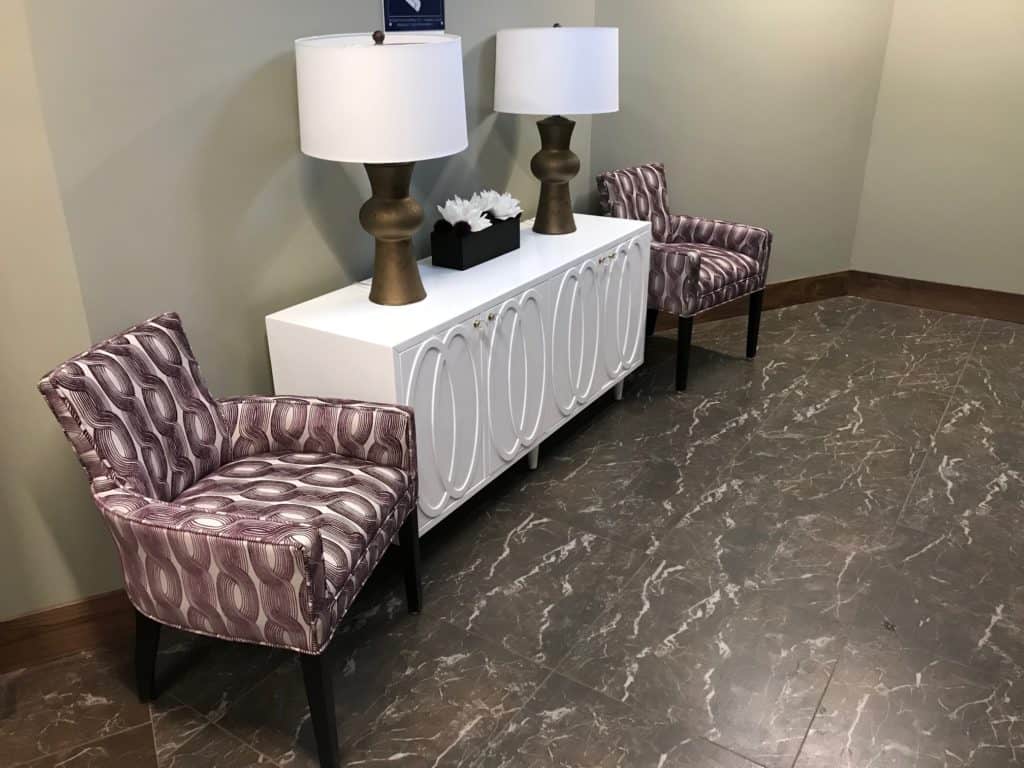 Accent Furniture Assembled in Elevator Foyers