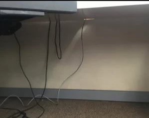 After Deep Cleaning a Dirty Stained Cubicle Wall