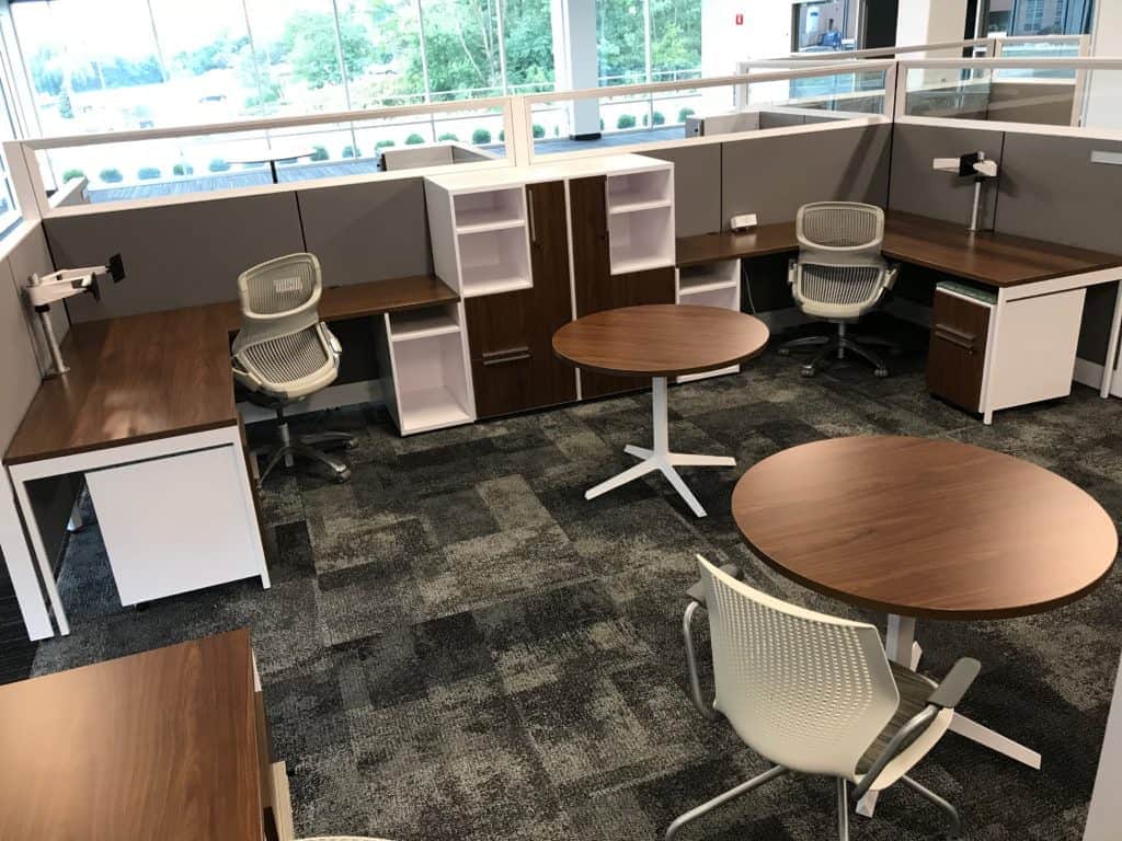 Row Upon Row of Installed Knoll Cubicles